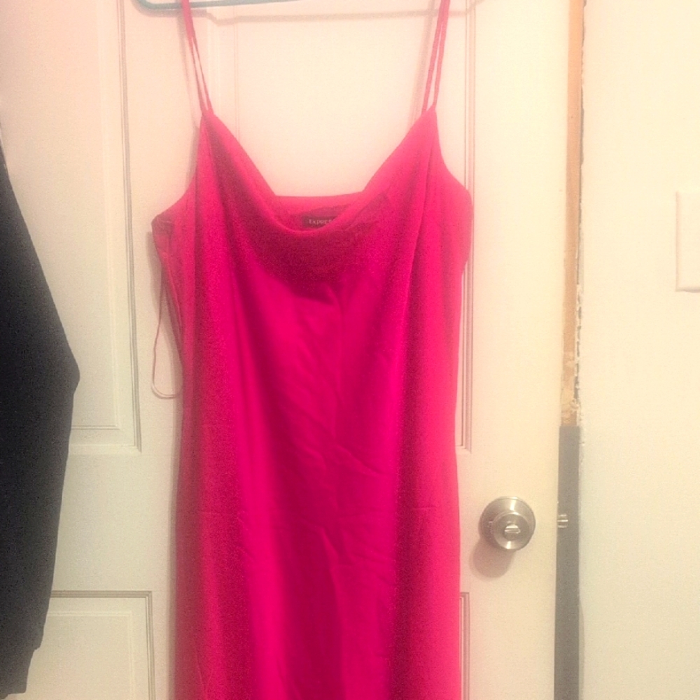 Pink Floor Length Slip Dress